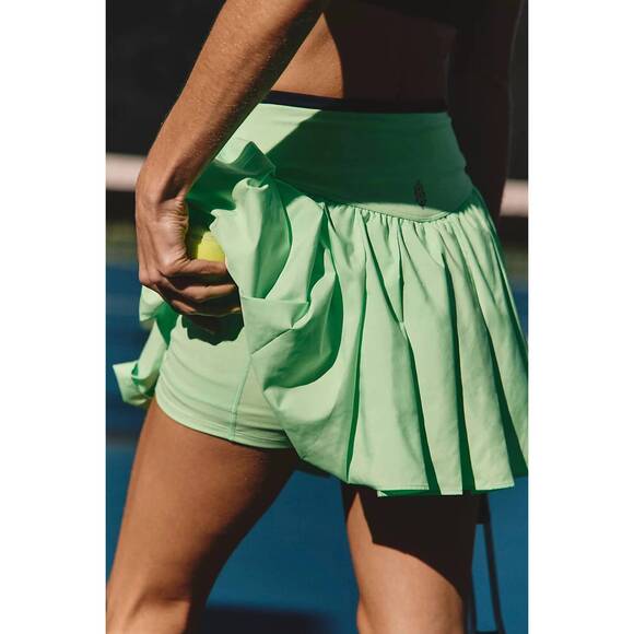 NEW FREE PEOPLE swing of things skort in lime - Picture 6 of 7